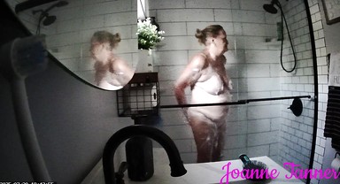 Found Hidden Cam Footage of My Mom Mrs. Joanne Tanner the Real Public Schoolteacher in the Shower on my Dad's Computer