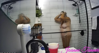 Found All My Dad's Hidden Cam Recordings of My Mom Mrs. Joanne Tanner the Real Public Schoolteacher in the Shower