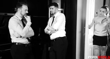 Horny Rich Bitch Eden Ivy DP’d by Her Stud Body Guards GP2294