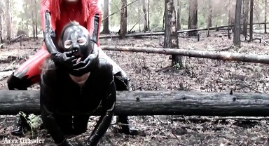 Latex Fetish Play With Rubber Doll