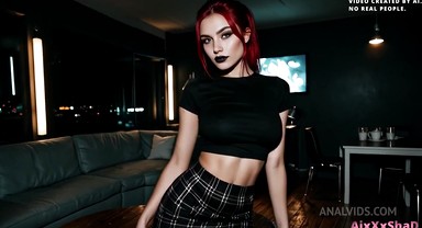 I Invited A Beauty For Tea, And She Preferred My Hot Cock, Fucked Her In The Ass And Filled Her Pussy With Cum [Ai Generated]